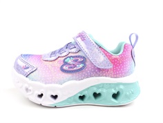 Skechers pink/turquoise unicorn dreams sneaker with blink